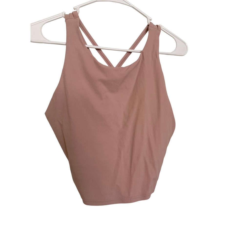 Athleta Womens Tank Top Pink Strappy Back Yoga Crop M